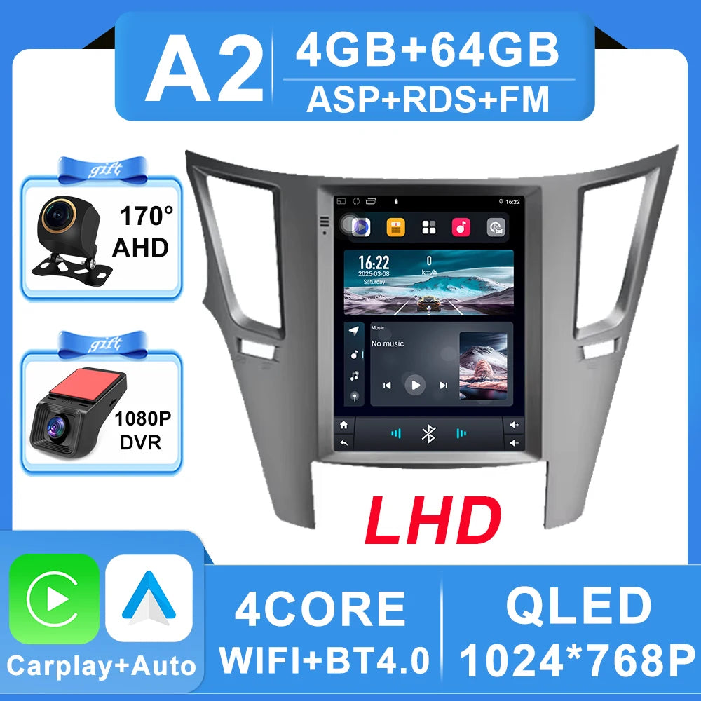 Android 16 Car Radio 9.7 inch For Subaru Outback 4 BR Legacy 5 2009 - 2014 Multimedia Video Player Navigation GPS Stereo Carplay CM World