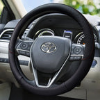 Durable Anti-Slip Car Steering Wheel Cover Microfiber Leather Steering Wheel Cover Universal Fit for Car, Truck, SUV, Van38cm