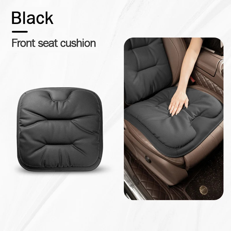 Universal Car Seat Cover Leather Cars Seat Waist Cushion Covers Four Season Auto Interior Seats  Protection Pad Car Accessorie CM World