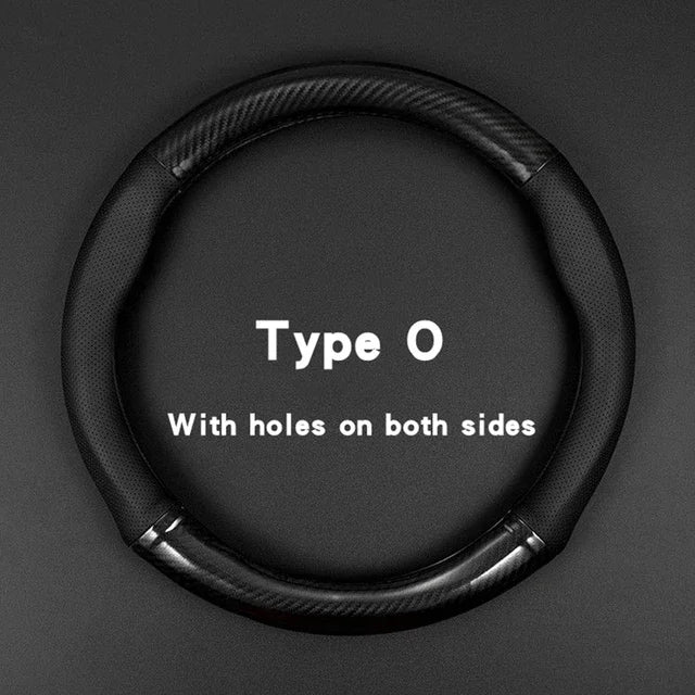 Universal Car Steering Wheel Cover Carbon Fiber Leather Three-dimensional Anti Slip, Timple And Fashionable Car Accessories CM World