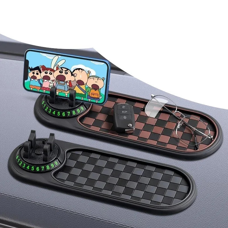 2-in-1 Anti-Slip Dashboard Mat with Phone Holder, 360 Degree Rotation, Phone Holder for Car CM World