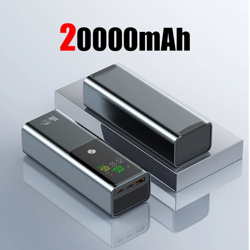50000mAh Portable Color Screen Power Bank Supports PD100W Bidirectional Fast Charging Suitable For IPhone Laptop Samsung Xiaomi Car Mobile World