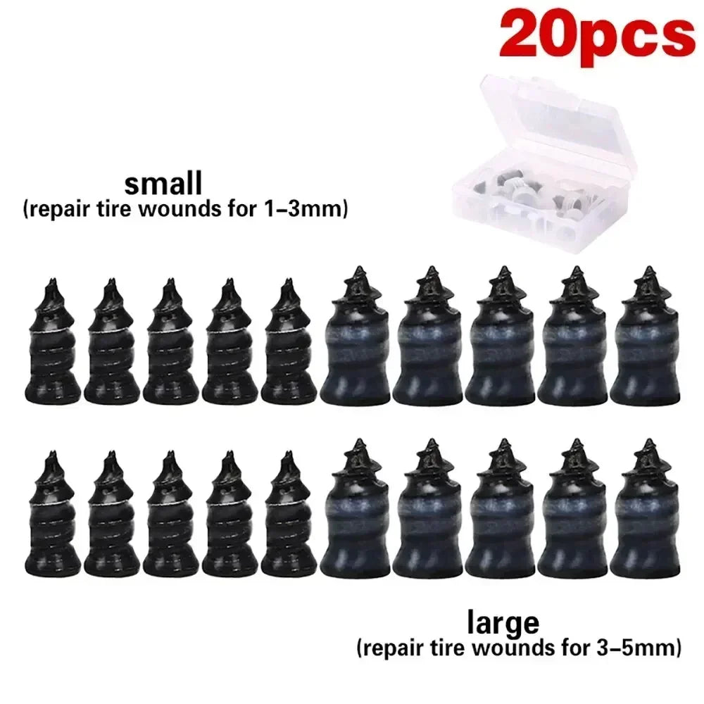 70-10PCS Universal Vacuum Tyre Repair Set For Car Motorcycle Scooter Rubber Tubeless Tire Repair Kit Glue Free Repair Nails