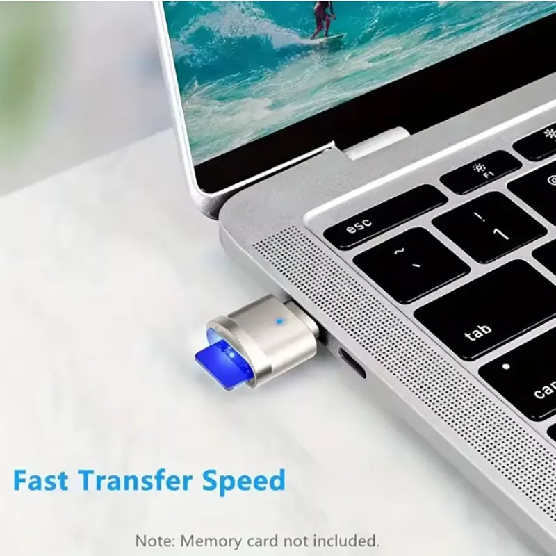 Type C OTG To TF Adapter Micro-SD Memory Card Reader Compatible with Laptops, Tablets, and Smartphones , with chain port Car Mobile World