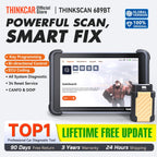 THINKCAR THINKSCAN 689BT Bi-directional Car Diagnostic Tool CANFD DOIP ECU Coding Life Free 34 Resets Full Systems Obd2 Scanner Car Mobile World