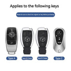 1pcs Leather Car Smart Key Case Cover Shell Fob Holder For Mercedes Benz A B C E S  R-Class C43 CLA GLB GLC GLK SLK SL Vito W20 CM World