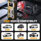 Portable Car Jump Starter 6000A Air Compressor 160PSI, Auto Tire Inflator Battery Booster for 9.0L Gas 6.5L Diesel Car SUV Truck