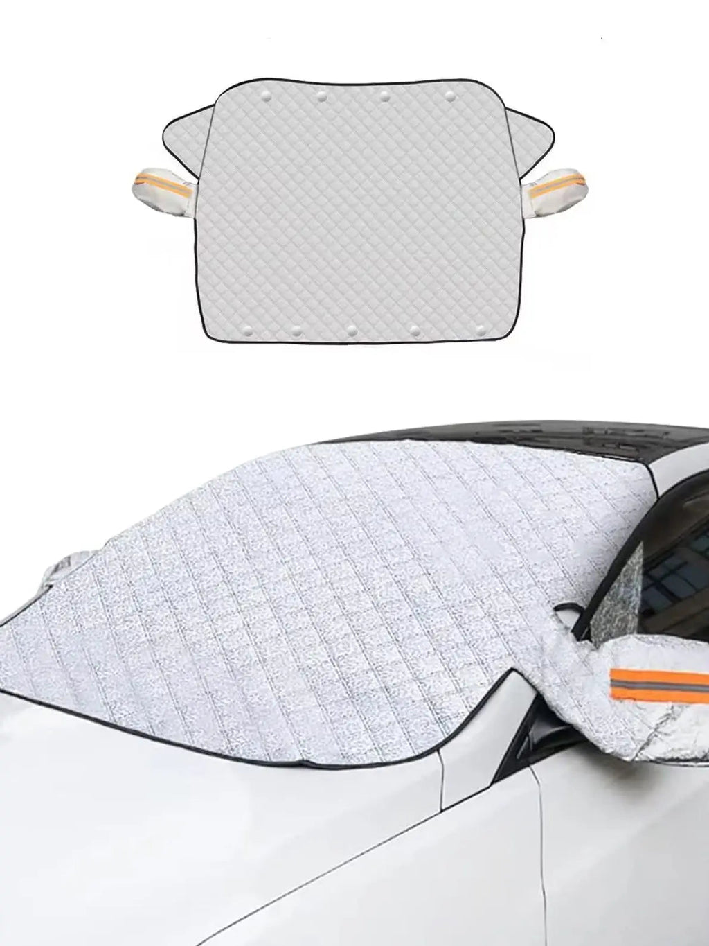 Winter Car Windshield Snow Guard, Outdoor Snow Protection Car Cover for Winter and Summer Sunshade, Easy to Install Car Mobile World