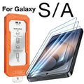 3Pcs For Galaxy S26 S25 Edge S24 Ultra Plus A57 A37 A36 Screen Protective Tempered Glass  Unlock Super Easy 9H Hardness