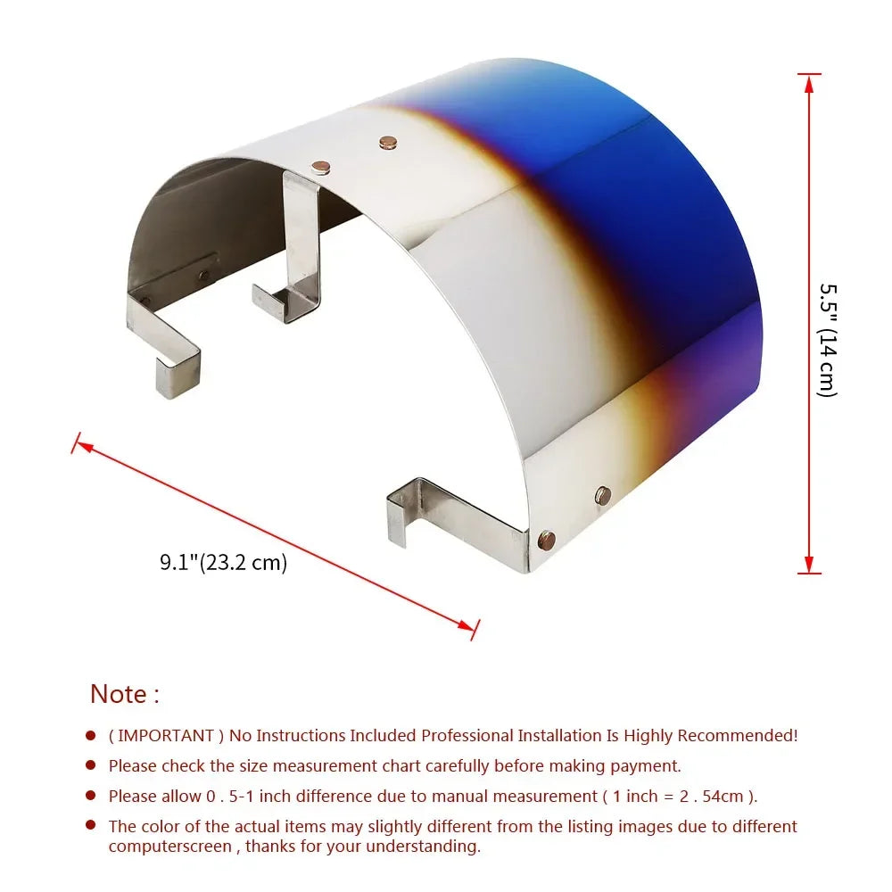 Universal Air Intake Filter Heat Shield Cover Car Cold Cone Sport Air Filter Cover For 2.5" TO 3.5" Cone Filter Neck Heat Shield