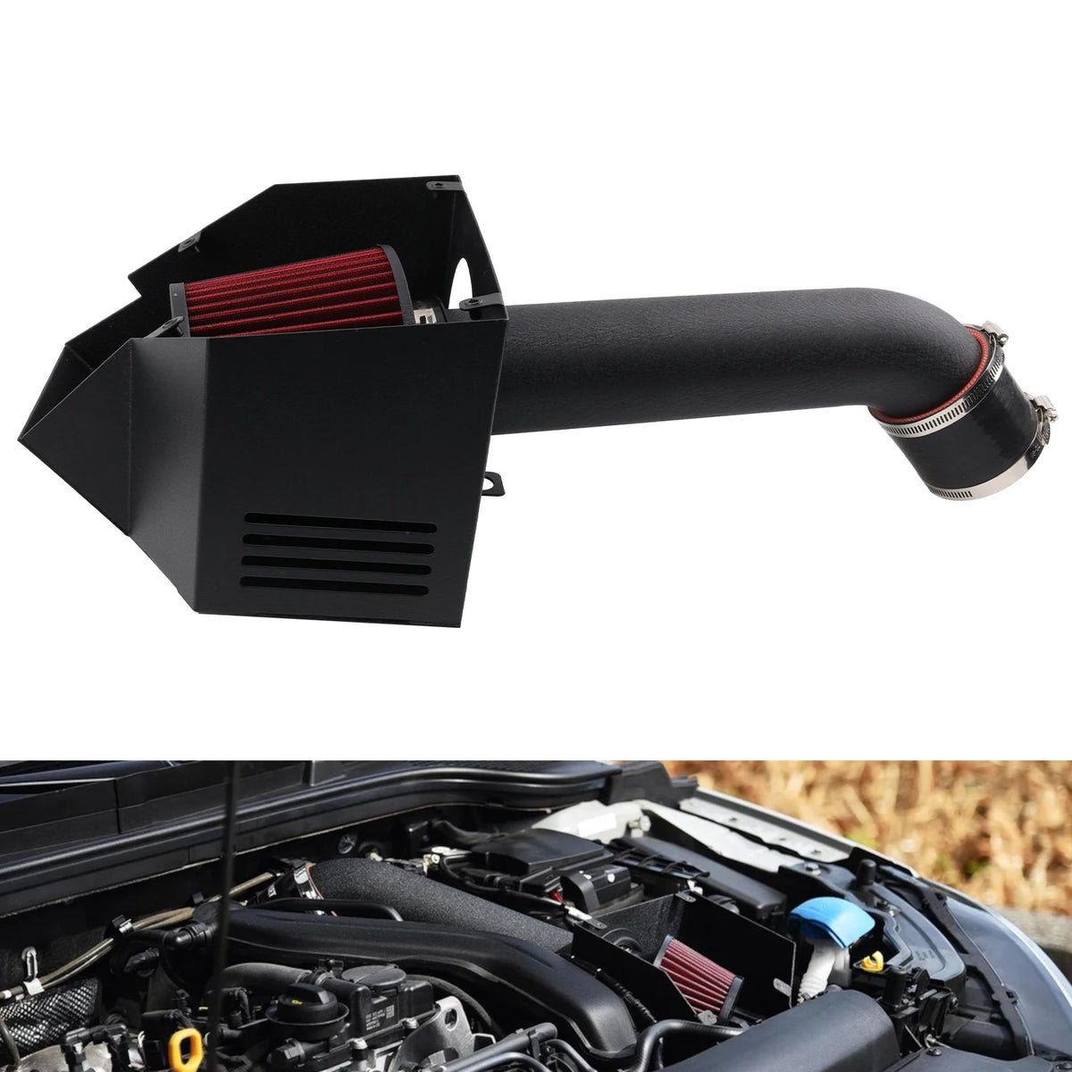Premium EA211 EVO Cold Air Intake Kit - Dry Filter & Heat Shield for 2017-2020 VAG 1.5TSI (Audi, VW, Skoda, Seat)