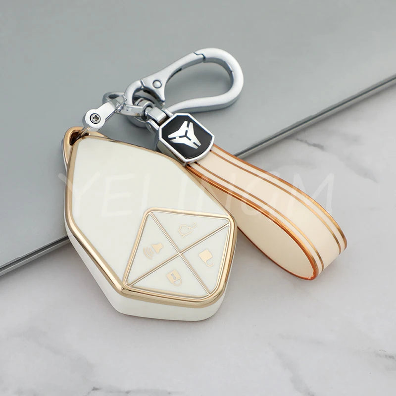 Smart Remote Key Car Key Case Bag For Changan Deepal S7 S07 SL03 S05 G318 2024 2025 Keychain Protective Cover Protection Shell