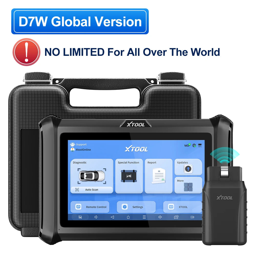 XTOOL D7W D7 BT Car Diagnostic Tool OBD2 Bidirectional Control Scanner All System Diagnosis ECU Coding Key Programmer CANFD DoIP