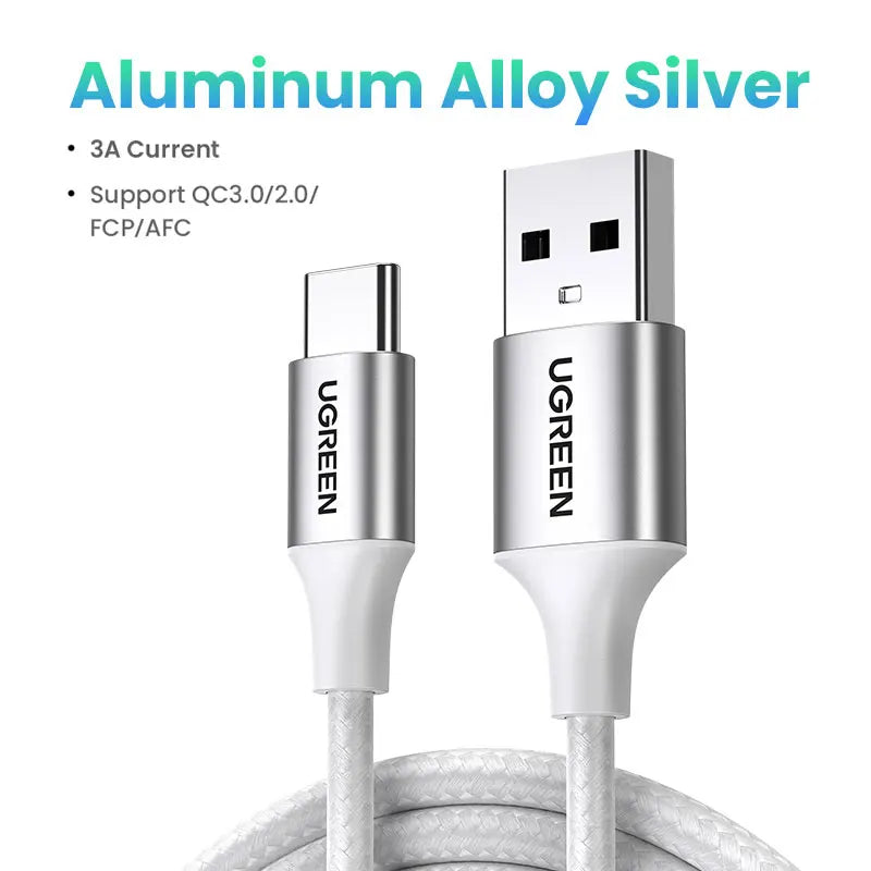 UGREEN 3A USB C Type C Cable for iPhone 18/17/16/15 Xiaomi Poco Samsung 18W Charging Wire USB2.0 Data Cord Carplay QC3.0 0.25-3M