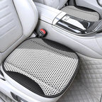 Hollow Mesh Sandwich Mesh Universal Car Seat Cushion Stitched with Premium Nappa Leather Edging Breathable and Comfortable Gifts Car Mobile World