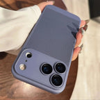 New Honeycomb Heat Dissipation Phone Case For iPhone 16 15 14 13 17 Pro Max Plus Cooling Breathable Solid Color Shockproof Cover