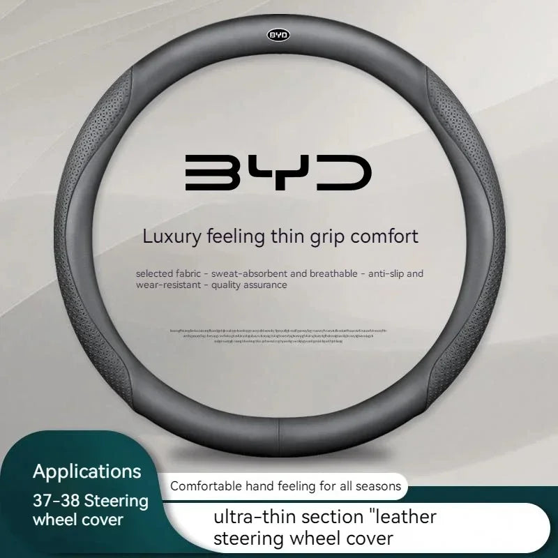 Genuine leather car steering wheel cover suitable for BYD Ato 3 Fa Feng Tang F3 E6 Yuan Song Plus EV F0 Qin Han Dolphin S6 CM World