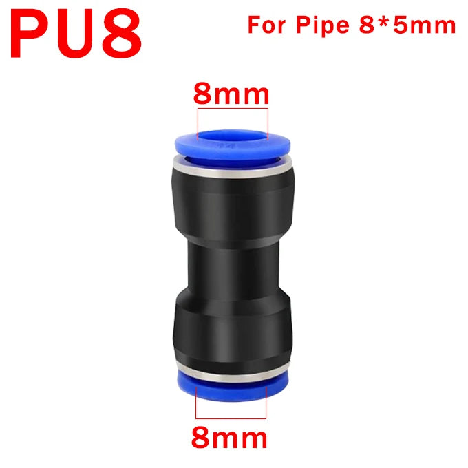 10PCS Pneumatic Fittings Quick Air Connector Hose Fitting Plastic PU PG 4mm 6mm 8mm 10mm 12mm Push Into Tube Pluglug