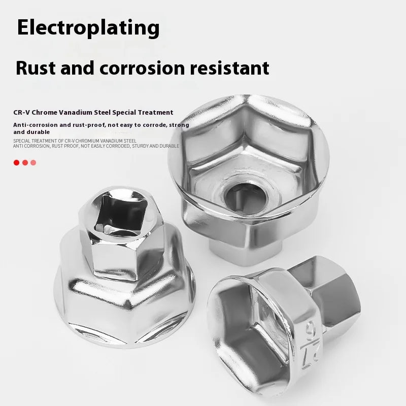NEW 27/32/36MM Socket Wrench Auto Car Oil Filter Wrench Socket Remover Tool Suitable For Most Car Models Oil Filter Caps Car Mobile World