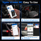 Vgate VLinker MC+ ELM 327 V2.2 OBDII Bluetooth 4.0 Car Scanner OBD2 WiFi Auto Diagnostic Tool ELM327 OBD 2 ODB2 Bimmercode