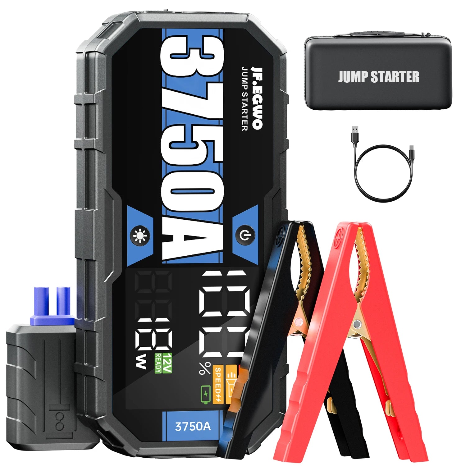 Car 6250A Portable 12V  Jump Starter Power Bank 12V Auto Battery Charger Booster Starting Device For 10.0L GAS/6.5L DIESEL CM World