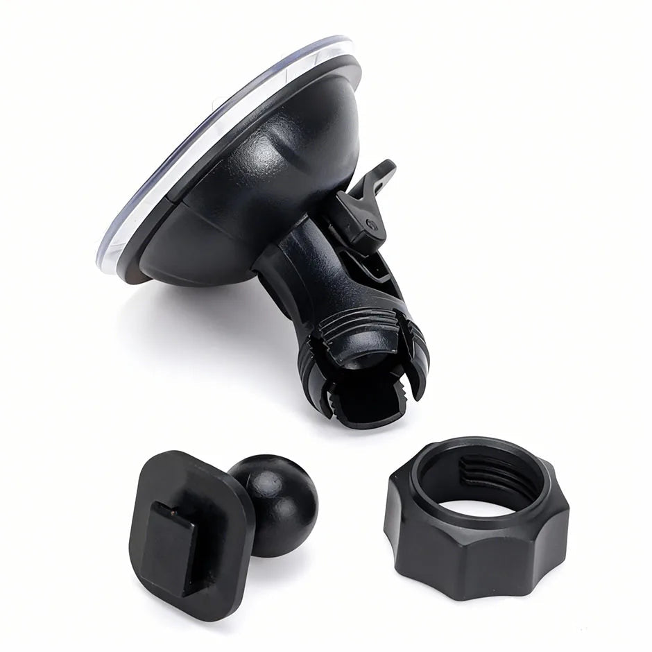 QXNY 360° Rotating Suction Cup Mount for Action Camera, Car DVR on Windshield - Secure Holder Bracket for Driving Recording CM World