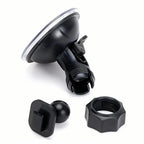 QXNY 360° Rotating Suction Cup Mount for Action Camera, Car DVR on Windshield - Secure Holder Bracket for Driving Recording CM World