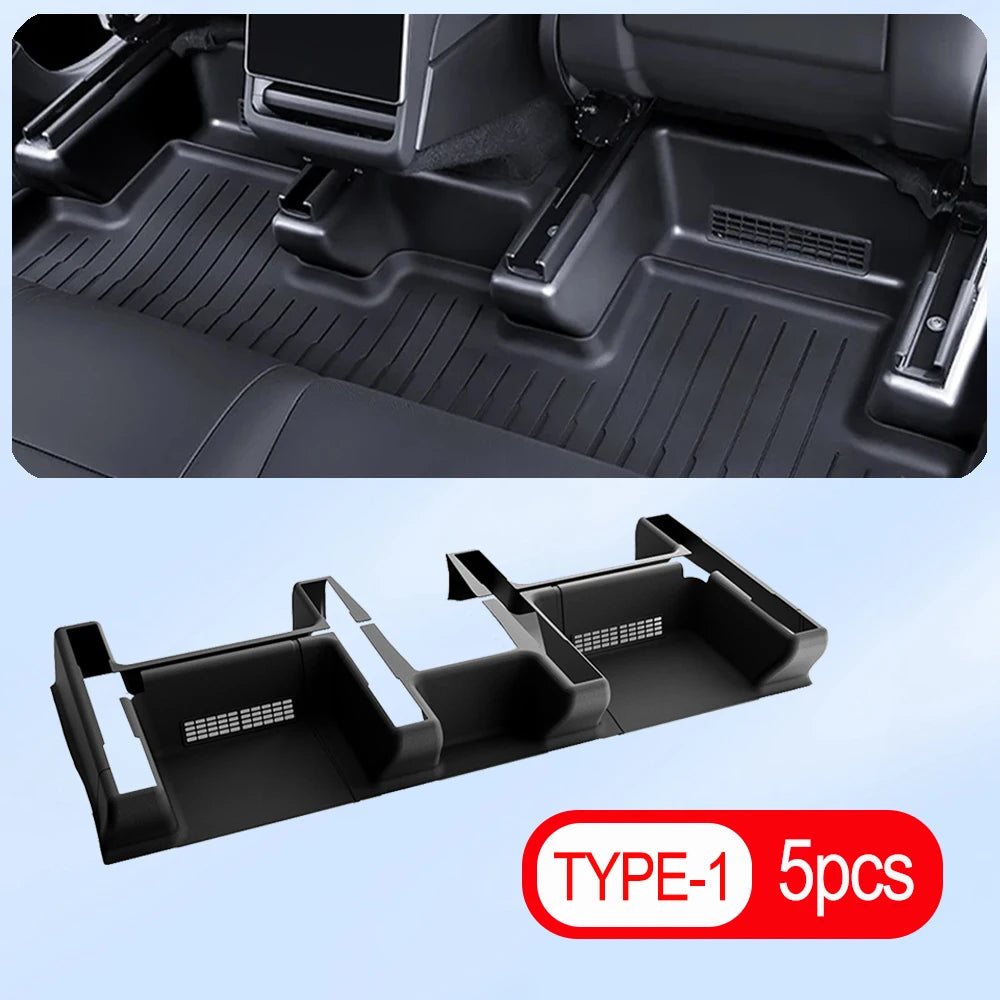 For Tesla Model Y Juniper 2025 2056 Under Seat Corner Guard Seat Slide Rail Protector Cover Anti-Kick Decor Flocking Accessories CM World