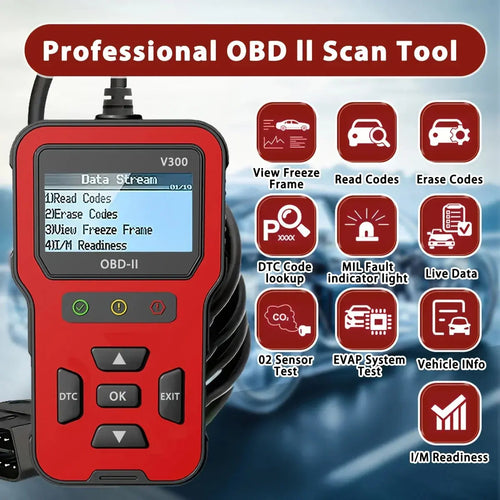 2025 Newest Model OBD2 Scanner Diagnostic Tool - Complete Fault Code Reader, Clear Error Codes, Data Stream, I/M Readiness Car Mobile World