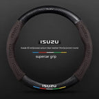 Suede Carbon fiber anti-slip Car Steering Wheel Cover For ISUZU D-MAX V-CROSS mu-X TAGA  Interior fittings CM World