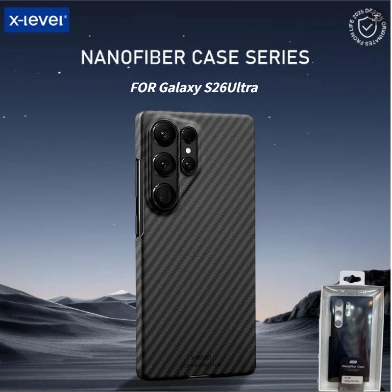 Ultra-thin Carbon Fiber Texture Pattern For Magsafe Case For Samsung S26 Ultra S25/24 Plus Premium Business Anti-fall Hard Cover
