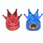 4 PCS Universal Crown Wheel Valve Covers Air Dustproof Waterproof Car Motorcycle Tyre Rim Covers Car Decoration Valve Caps CM World