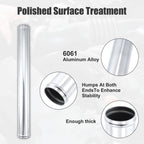 Uxcell Aluminum Alloy Tube OD 51/57/63/70/76mm Intercooler Pipe Air Intake Tube Hose 0 45 Degrees 500mm Length for Car