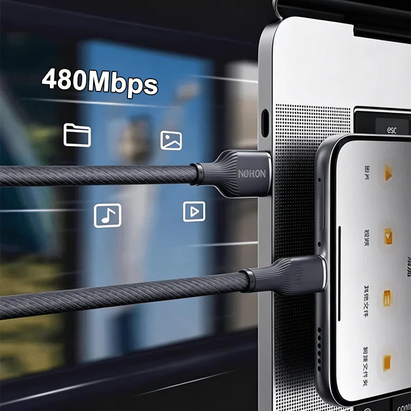 120W Type C to Type C/USB to Type C Super Fast Charging Cable Matte Surface  Data Transfer Speed FOR iPhone Xiaomi Samsung
