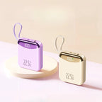 22.5W Super Fast Charging Power Bank with Built-in Cable 20000mAh Portable Ultra-Thin and Mini Car Mobile World