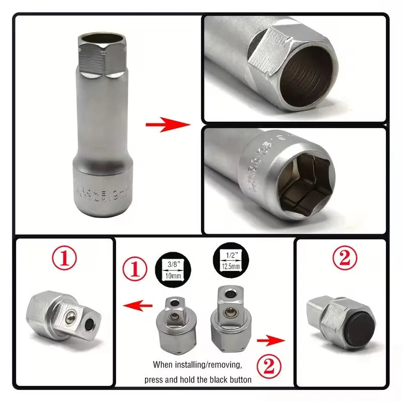 17 PCS Core Ratchet Socket Wrench KitSocket Set Car Repair Tool Ratchet Torque Wrench Combo Auto Repairing Tool Set