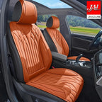 Front 2-seater Car Seat Cushion, Luxurious Nappa Leather, Suitable for All Seasons, Comfortable, Breathable and Wear-resistant, Easy to Install, Suitable for Sedans SUV, Truck and Car Interior High-end Accessories
