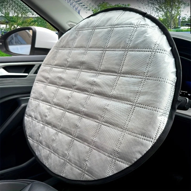 Universal Car Steering Wheel Cover - Heat Isolation, Sun Protection and Shading Suitable for A Variety of Car Models