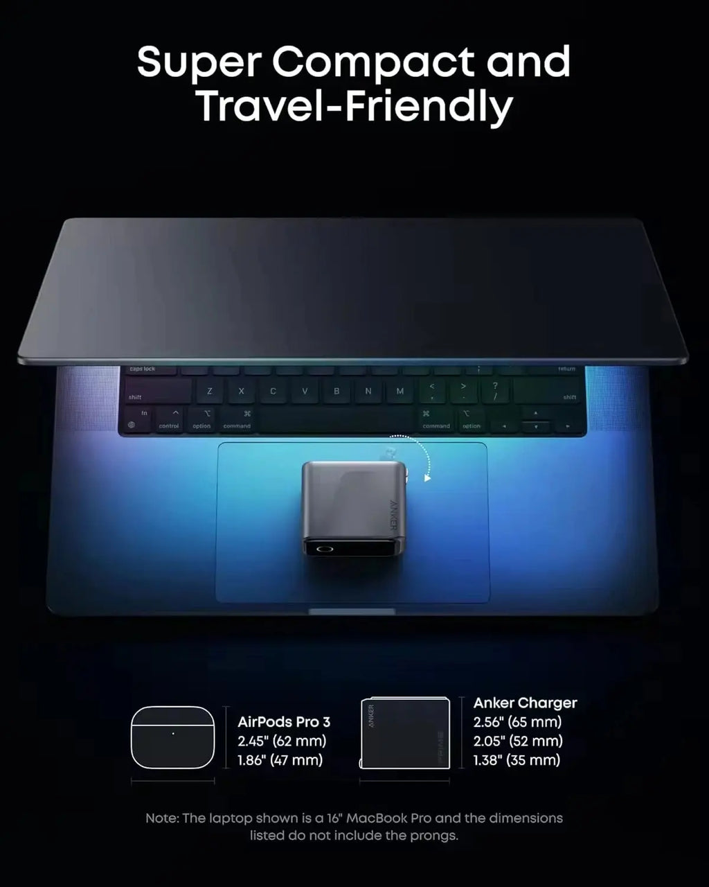 Anker Prime 160W 3-Port USB-C/GaN Charger Block Smart Display Touch Control 140W Max Per Port for M acBook/ 17/16/15/iP ad Car Mobile World