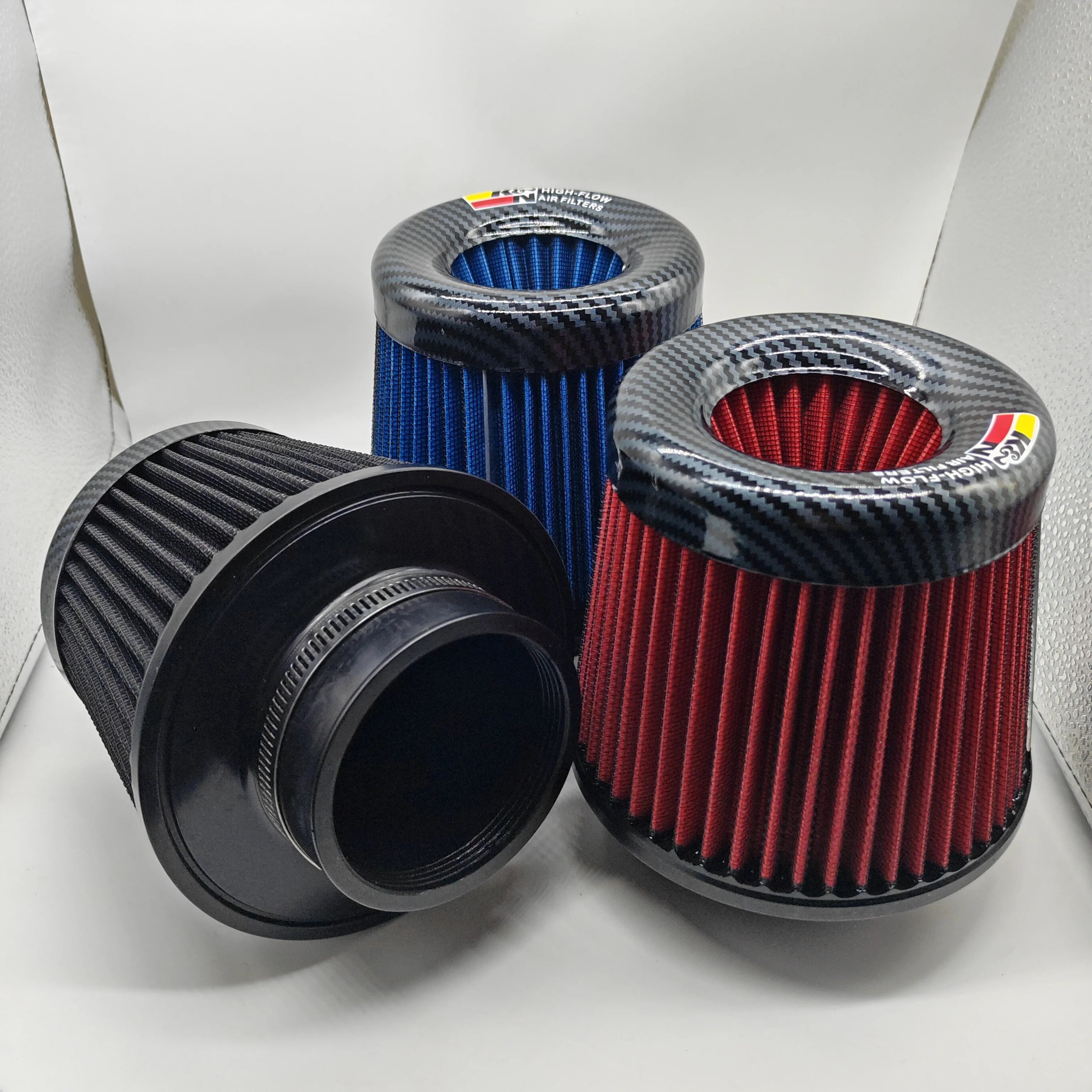 KN Intake Air Filter 3 Inch 76mm Car motorcycle Universal High Flow Air Filter Mushroom Head for KN Big Horsepower Performance CM World