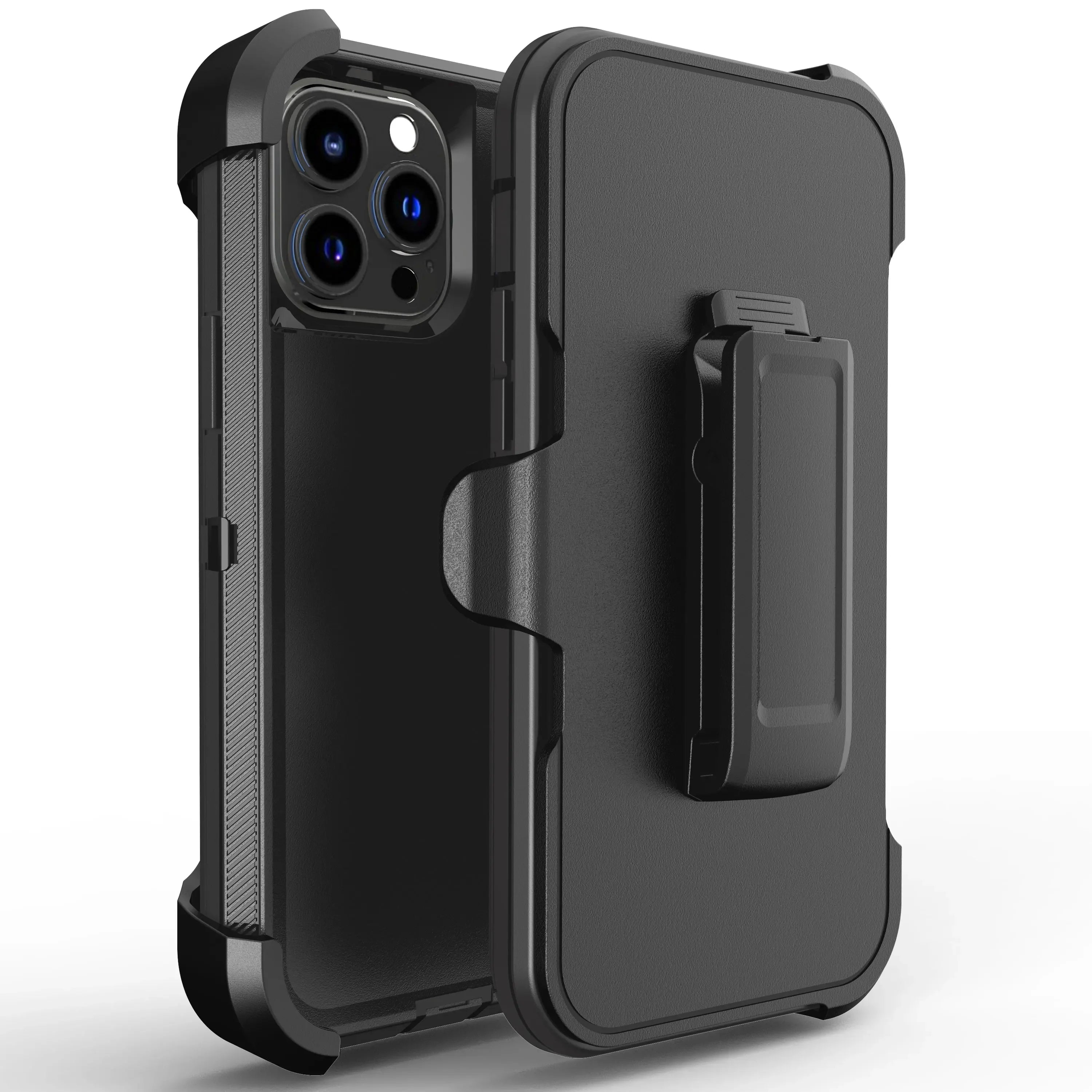 Luxury OTT Armor BOX Phone Case for IPhone 17 Air 16 15 14 Plus 13 12 Pro Max Soft Bumpers with Belt Clamp Protective Hard Cover Car Mobile World