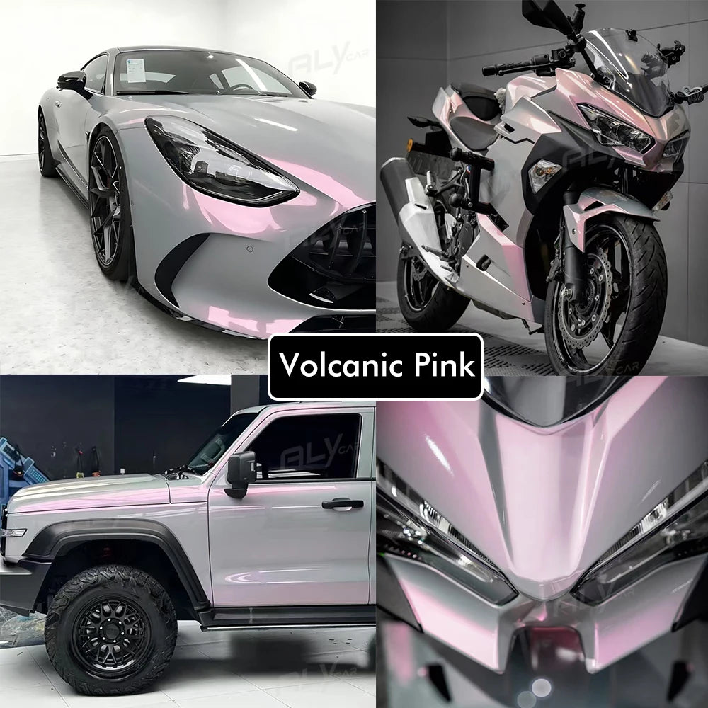 Glossy Pink Purple Car Female Vinyl Wrap Film Waterproof DIY Stickers for BMW Audi Benz Toyota Auto Interior Exterior Decoration