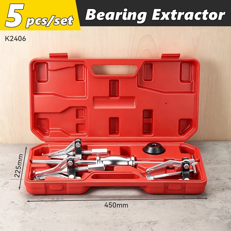 5Pcs Internal External Slide Hammer Puller Set Wheel Axle Bearing Remover Auto Car Front Rear Bearing Extractor Repair Tool