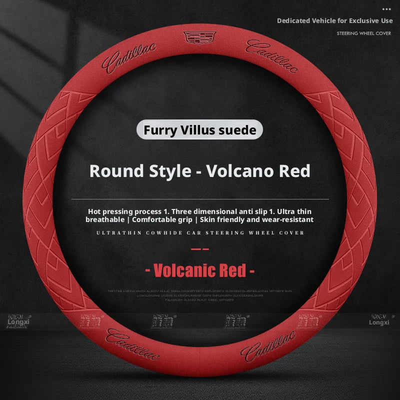 Applicable to Cadillac steering wheel covers: CT5, ATSL, XT4, XT5, XT6, CT6, CT4, XTS, faux leather steering wheel grips CM World