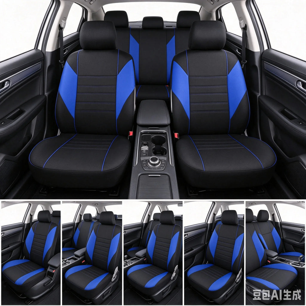 5 Seats Set Rear Front Car Seat Cover Universal Automobiles Seat Covers Protector Polyester Four Seasons