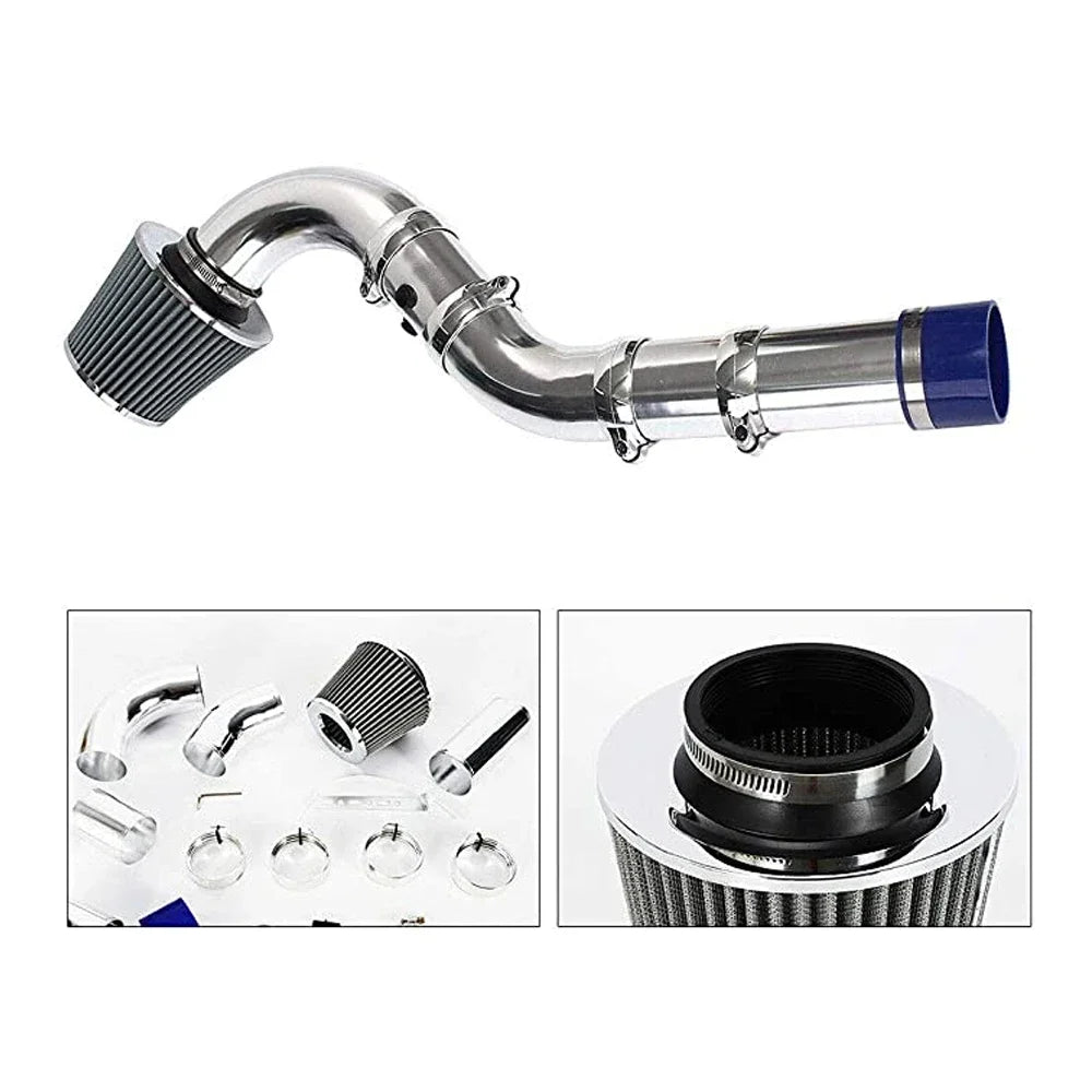 Universal 3" 76mm Air Intake Pipe Aluminum alloy intake pipe Kit Turbo direct cold air Filter injection system with air filter