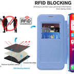 Luxury Transparent Flip Leather Wallet Magnetic Phone Case For iPhone 15 16 17 18 Pro Max 14 13 12 11 Card Bag For Magsafe Cover