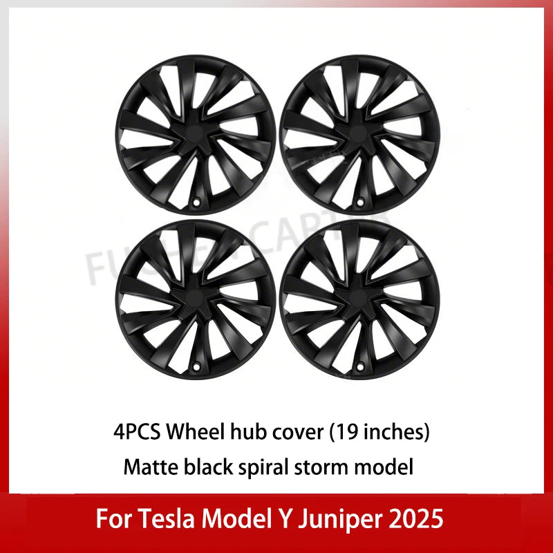 4PCS Hub Cap For Tesla Model Y Juniper 2025+ Car Replacement Wheel Cap 19 Inch Performance Automobile Hubcap Cover Accessories CM World
