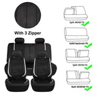 AUTO PLUS Car Seat Covers Artificial Leather With Bright PVC Sheet With 3 Zipper Car Accessories Interior Seat Cushion Protector CM World