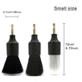 3 PCS Car Detail Drill Brush Set Boar Bristle Brush for Interior Cleaning Crevice